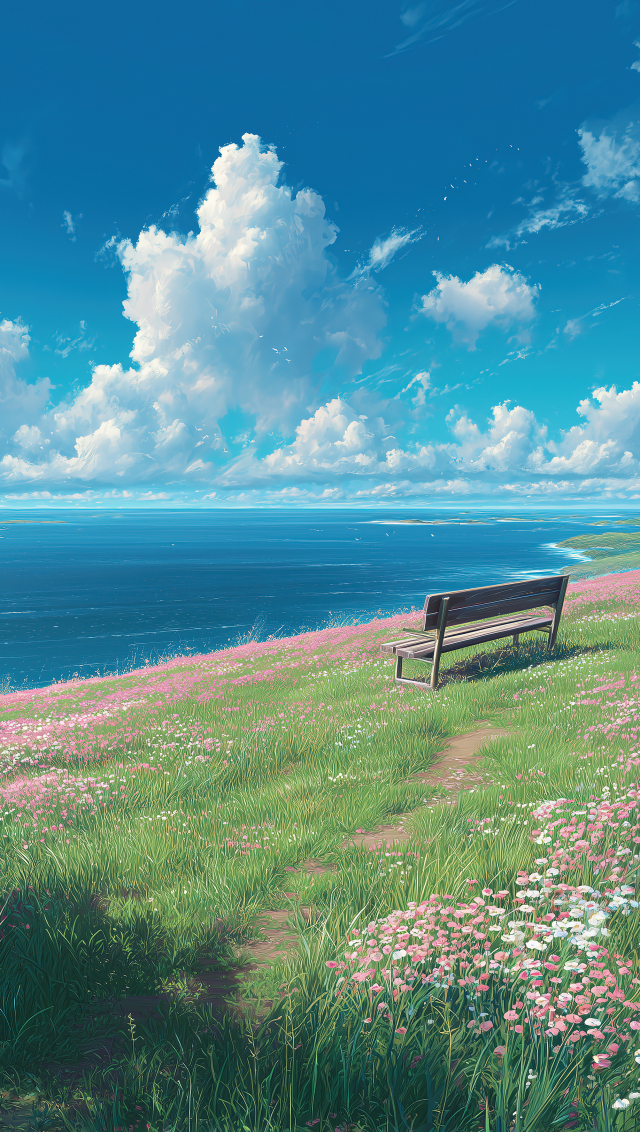 Hermosa vista junto al mar